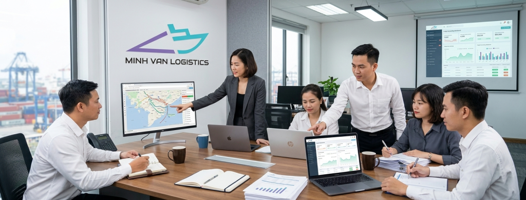 quy trình làm việc Minh Vân Logistics