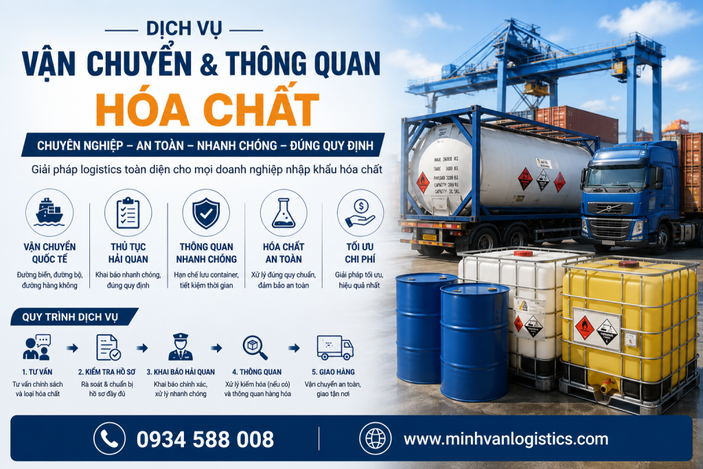Dịch Vụ Vận Chuyển Và Thông Quan Hóa Chất Chuyên Nghiệp