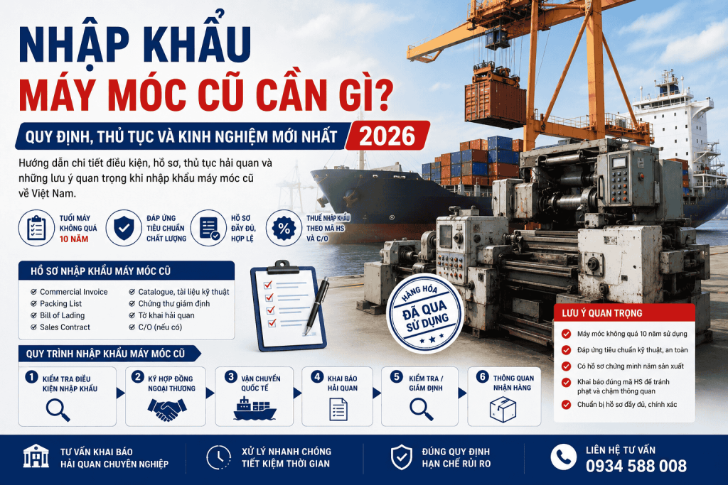 nhập khẩu máy móc cũ