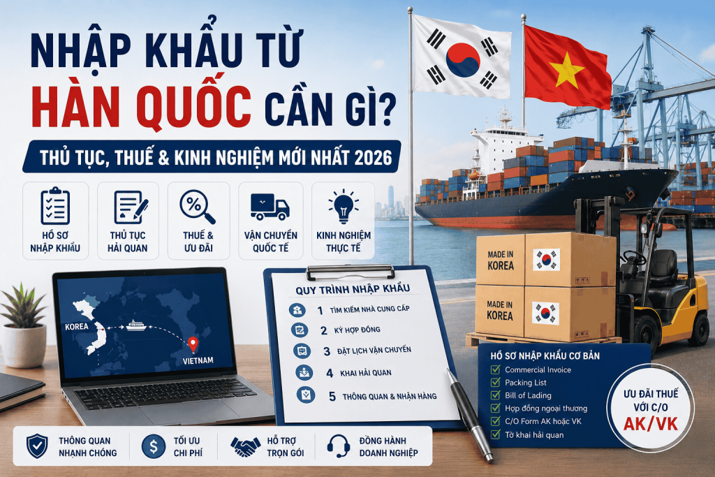 nhập khẩu từ Hàn Quốc cần gì