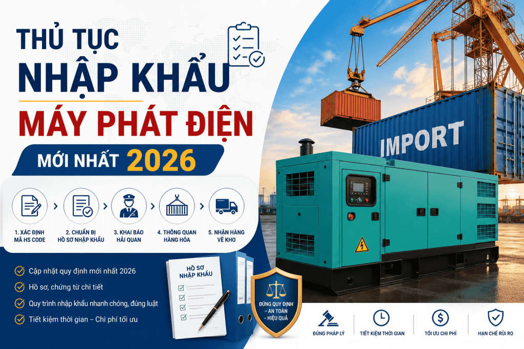 Thủ Tục Nhập Khẩu Máy Phát Điện Mới Nhất 2026