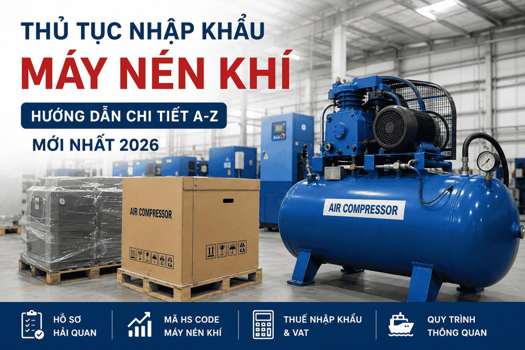 Thủ Tục Nhập Khẩu Máy Nén Khí Mới Nhất 2026