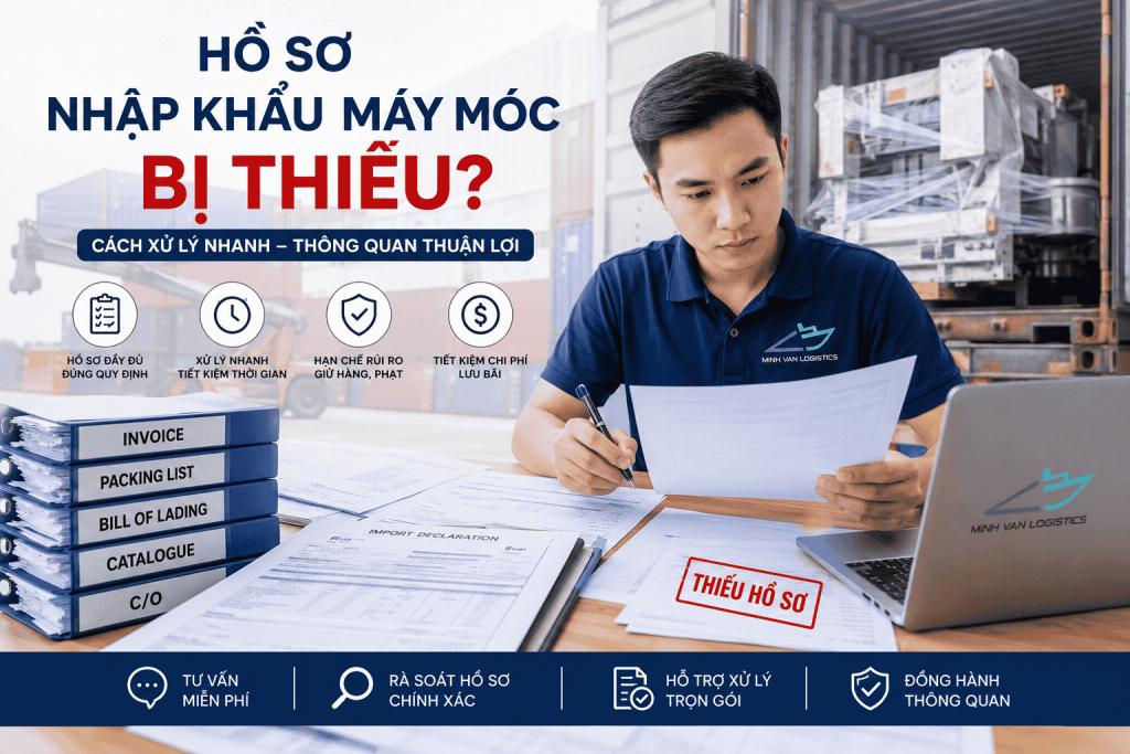 Hồ Sơ Nhập Khẩu Máy Móc Bị Thiếu: Cách Xử Lý Nhanh Để Không Bị Hải Quan Giữ Hàng