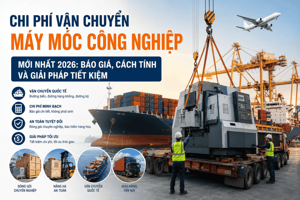 Chi Phí Vận Chuyển Máy Móc Công Nghiệp Mới Nhất 2026
