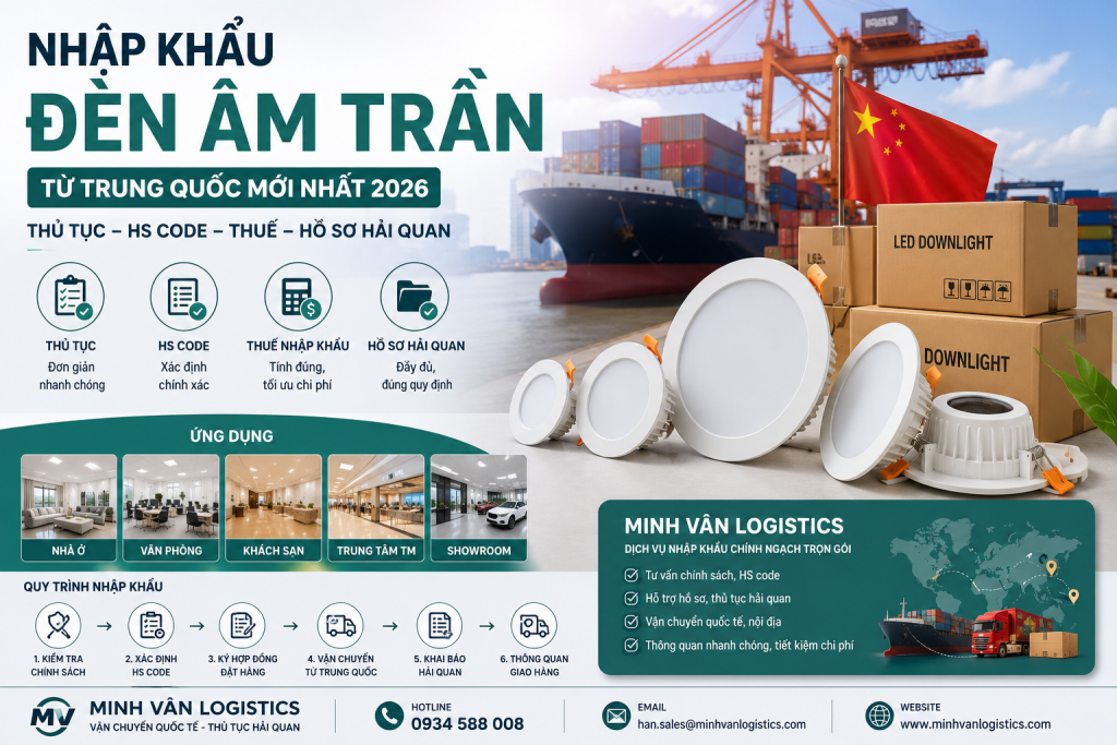 Nhập Khẩu Đèn Âm Trần Từ Trung Quốc Mới Nhất 2026