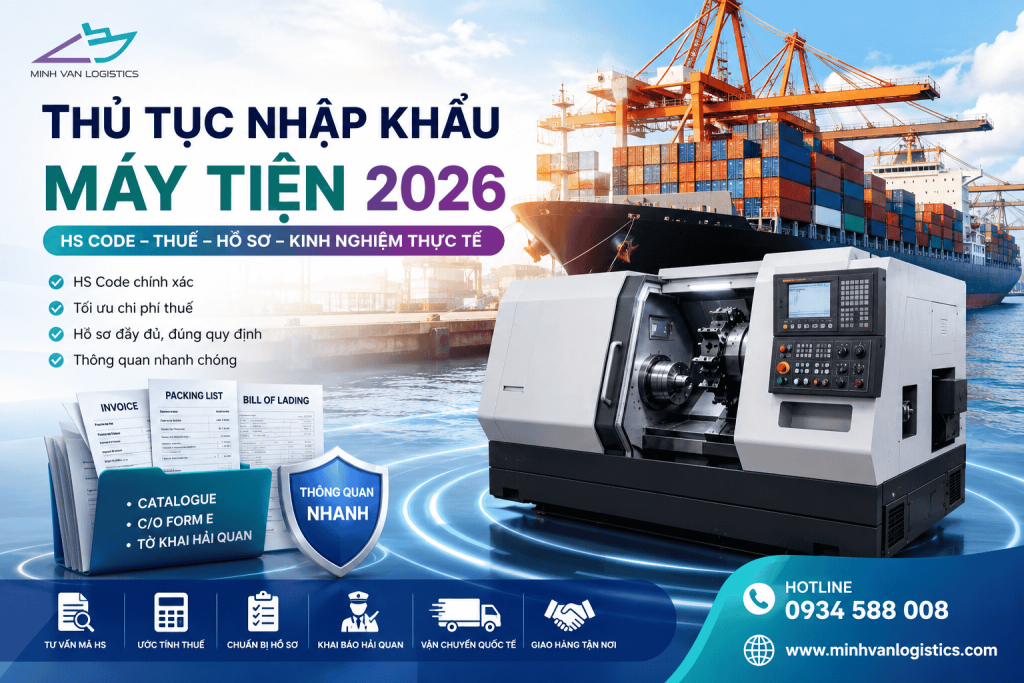 Thủ tục nhập khẩu máy tiện 2026