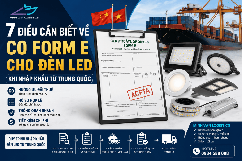 7 Điều Cần Biết Về CO Form E Cho Đèn LED Khi Nhập Khẩu Từ Trung Quốc