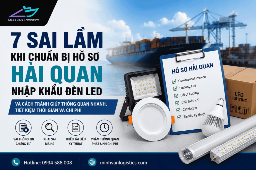 7 sai lầm phổ biến khi chuẩn bị hồ sơ hải quan nhập khẩu đèn LED