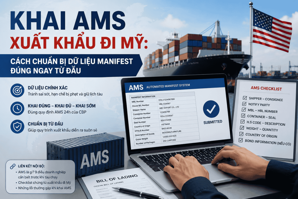 Khai AMS xuất khẩu đi Mỹ