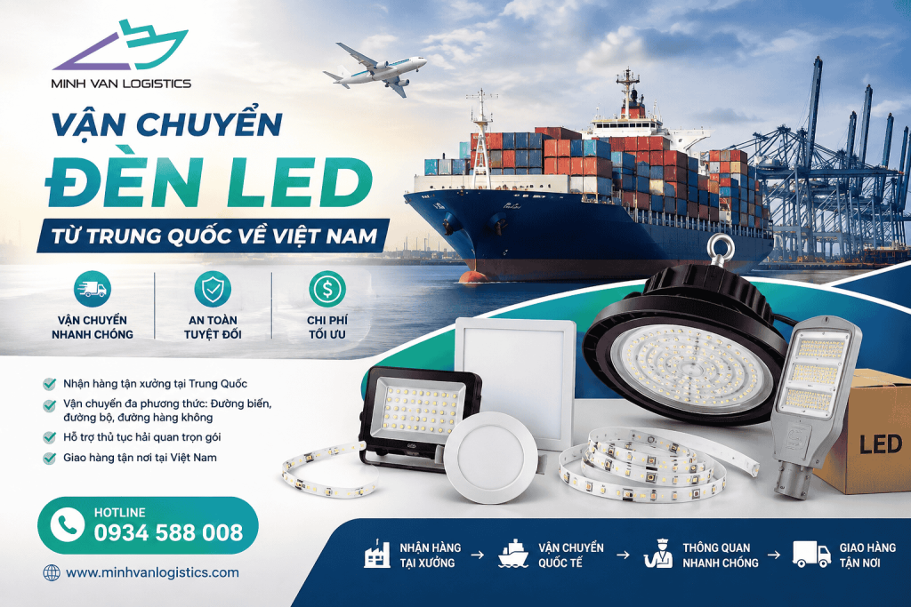 Vận chuyển đèn LED từ Trung Quốc về Việt Nam