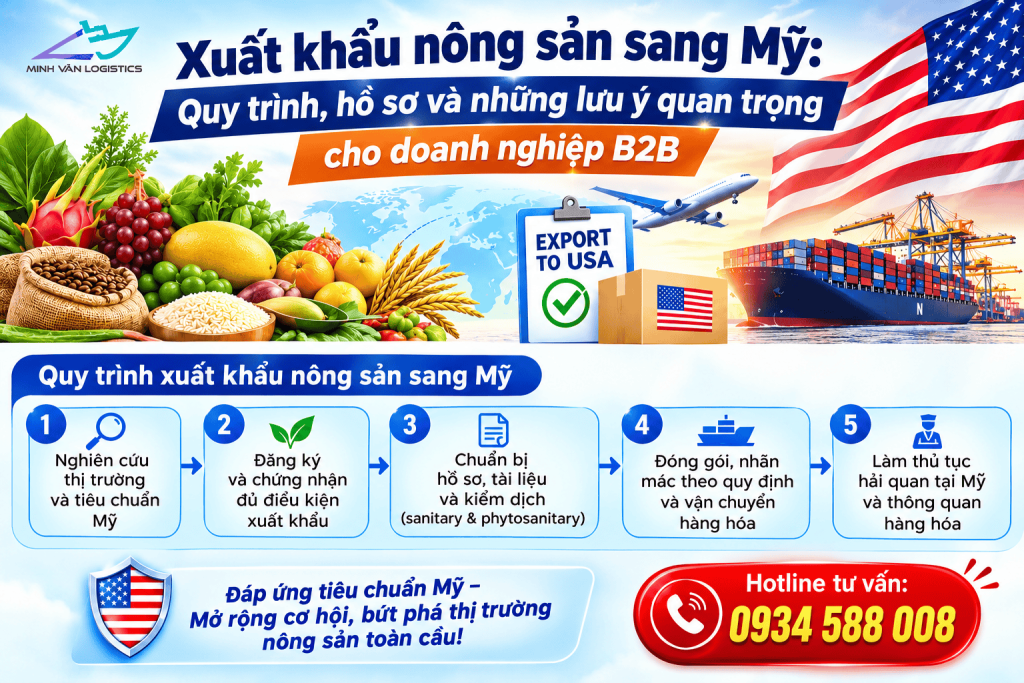 Xuất khẩu nông sản sang Mỹ