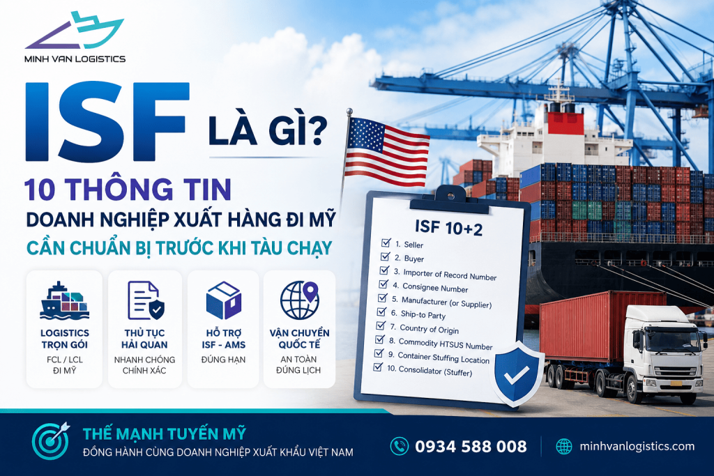 ISF là gì? 10 thông tin doanh nghiệp xuất hàng đi Mỹ cần chuẩn bị trước khi tàu chạy