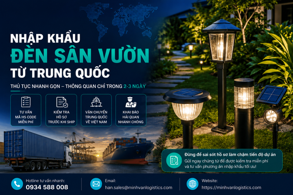 Nhập Khẩu Đèn Sân Vườn Từ Trung Quốc