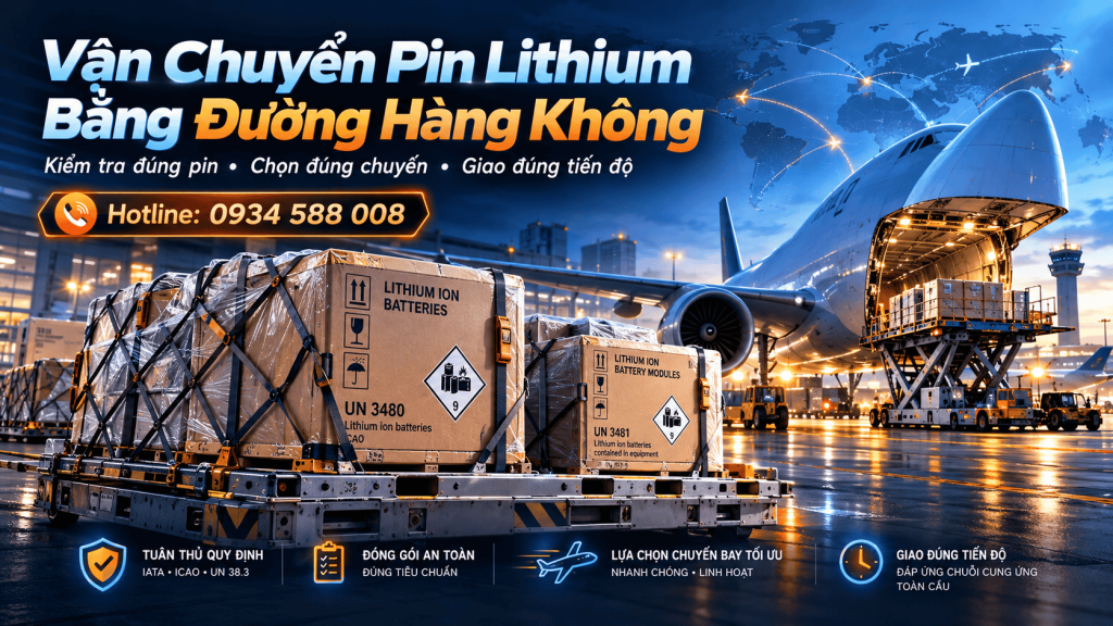 Vận Chuyển Pin Lithium Bằng Đường Hàng Không