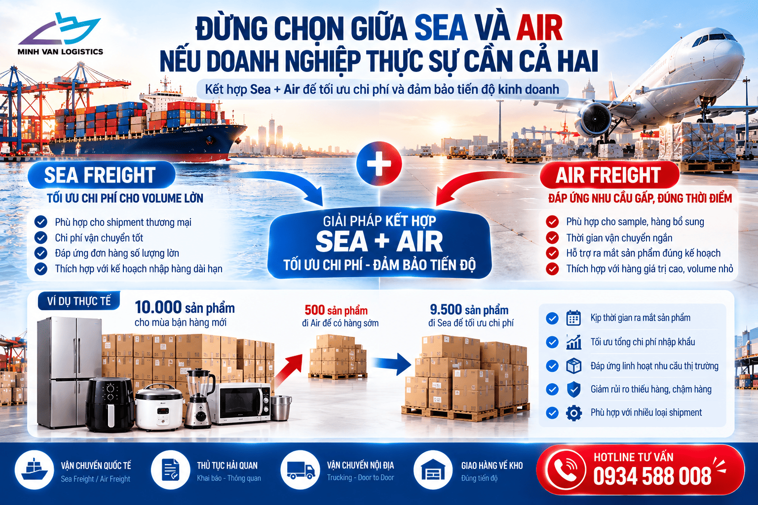 Đừng chọn giữa Sea và Air nếu doanh nghiệp thực sự cần cả hai