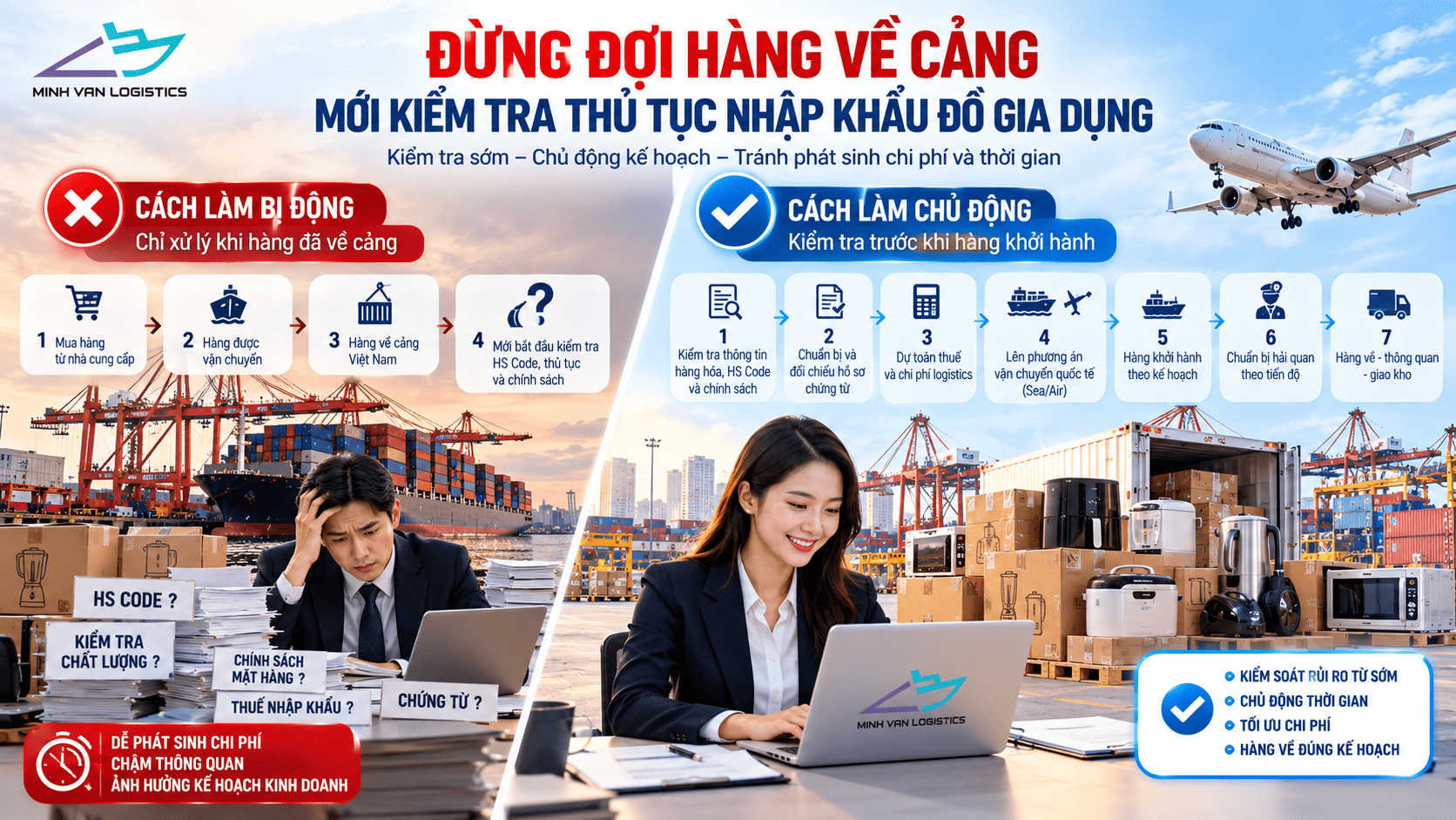 Đừng đợi hàng về cảng mới kiểm tra thủ tục nhập khẩu đồ gia dụng