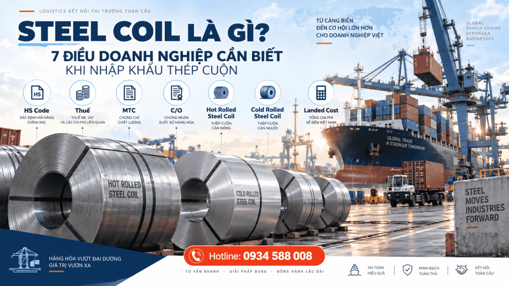 Steel Coil Là Gì? 7 Điều Doanh Nghiệp Cần Biết Khi Nhập Khẩu Thép Cuộn