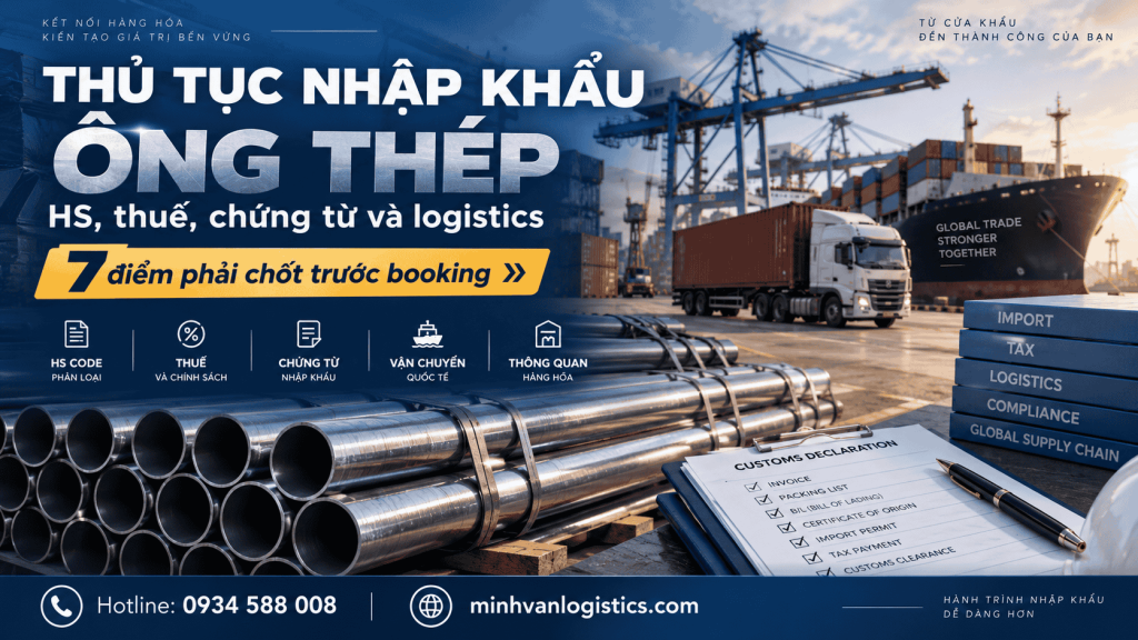 Thủ tục nhập khẩu ống thép