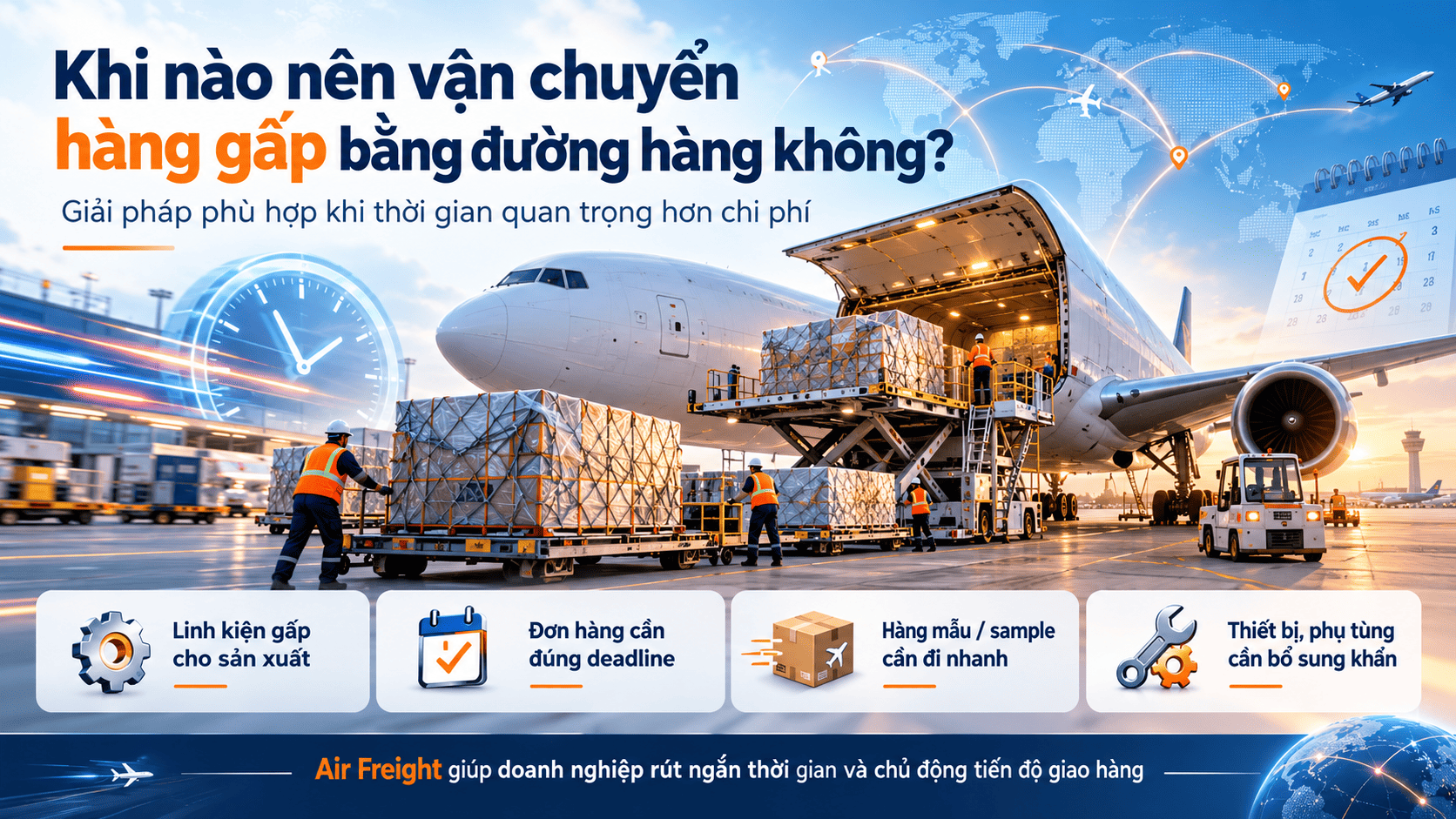 Khi nào nên vận chuyển hàng gấp bằng đường hàng không?