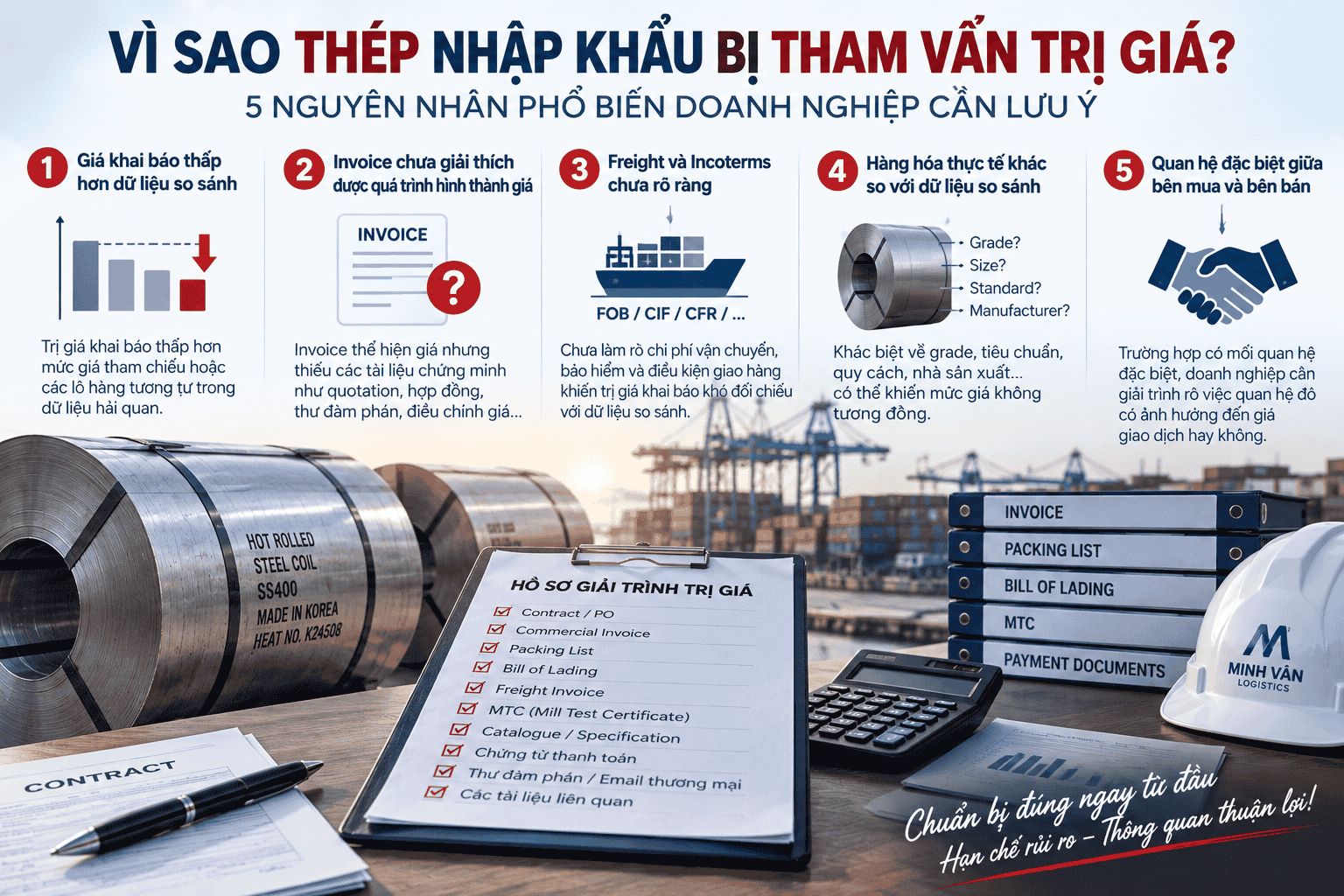 5 nhóm nguyên nhân khiến lô thép dễ phát sinh tham vấn trị giá