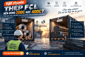 Vận chuyển thép FCL: Nên dùng container 20DC hay 40DC để tối ưu tải trọng và chi phí?