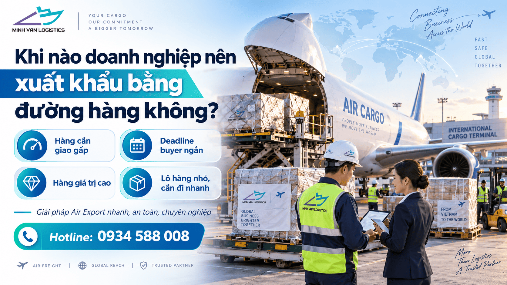 Khi nào doanh nghiệp nên xuất khẩu bằng đường hàng không?