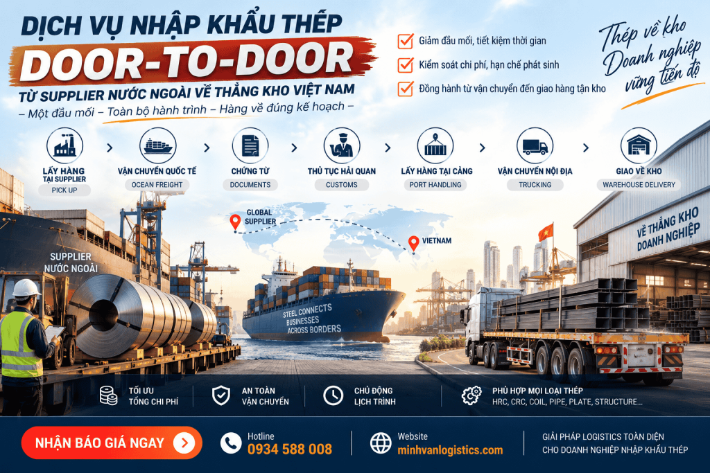 Dịch vụ nhập khẩu thép Door-to-Door