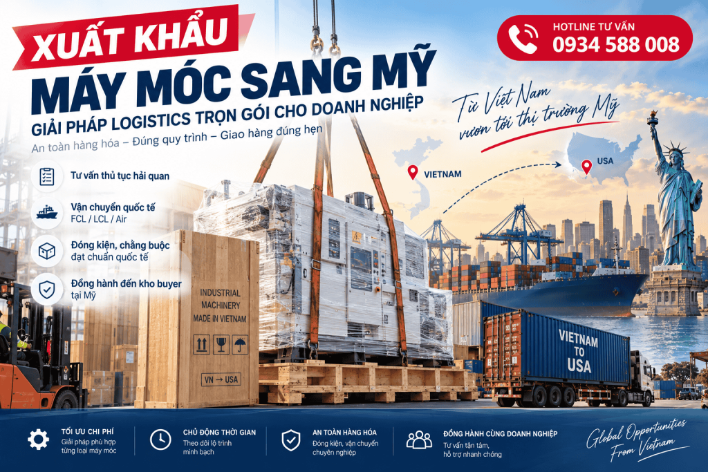 Xuất khẩu máy móc sang Mỹ