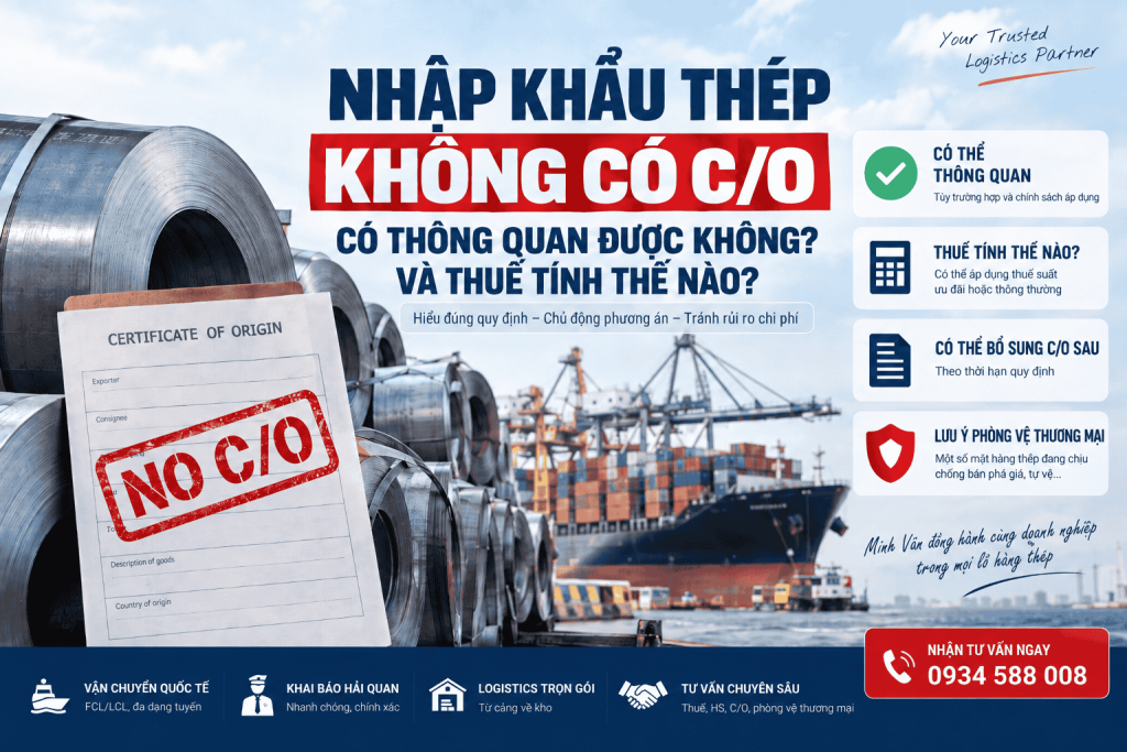 Nhập Khẩu Thép Không Có C/O