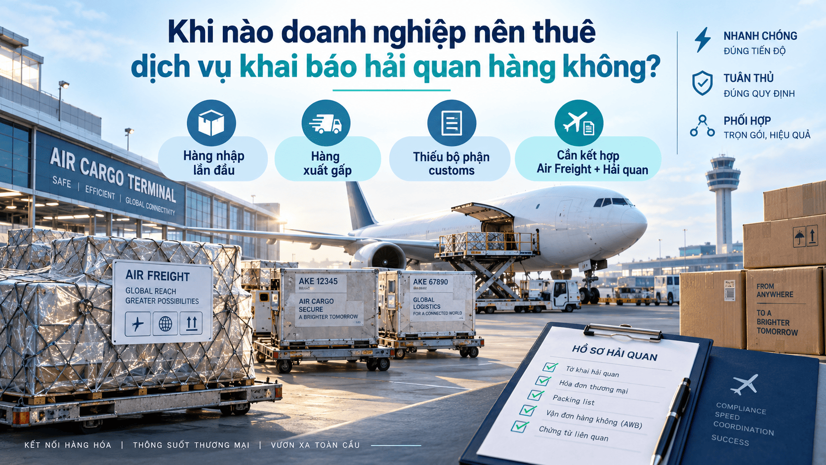Khi nào doanh nghiệp nên thuê dịch vụ khai báo hải quan hàng không?