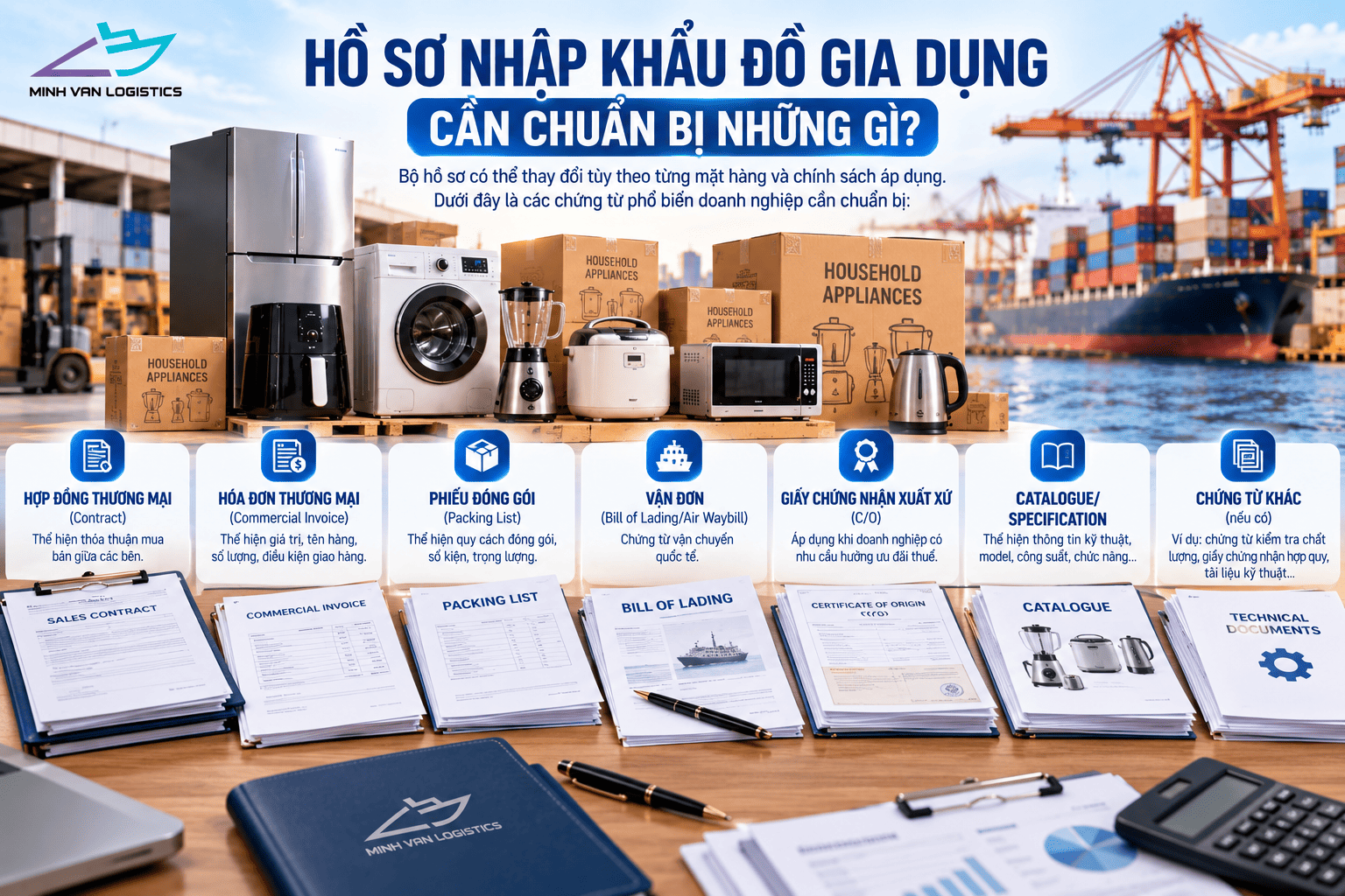 Hồ sơ nhập khẩu đồ gia dụng cần chuẩn bị những gì?
