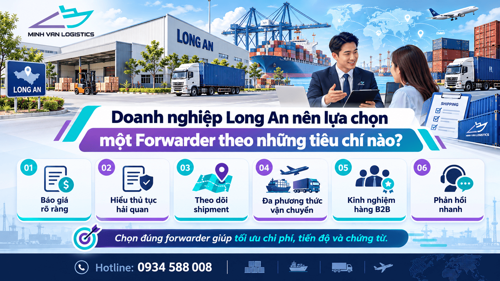 Doanh nghiệp Long An nên lựa chọn một Forwarder theo những tiêu chí nào?