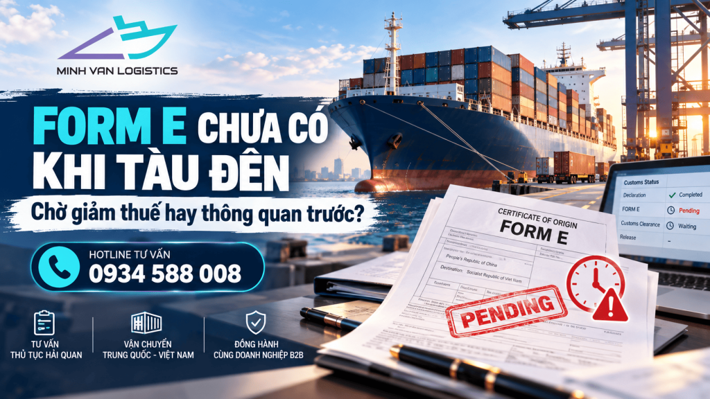 Form E Chưa Có Khi Tàu Đến