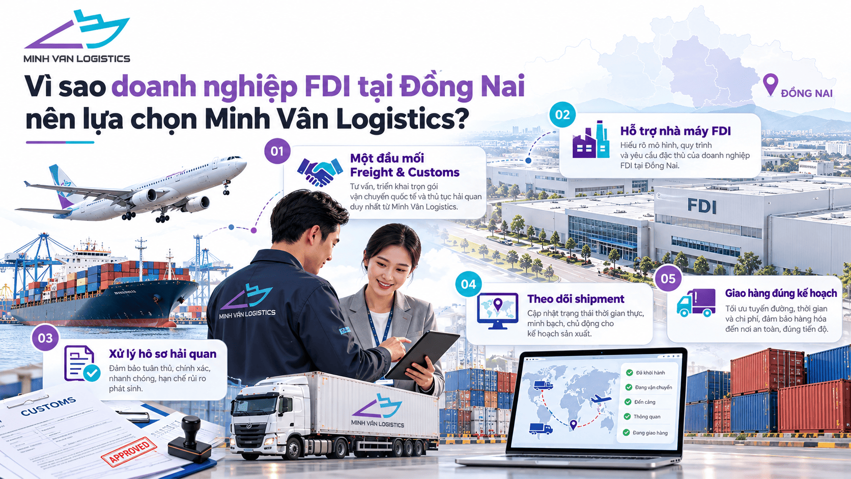 Vì sao doanh nghiệp FDI tại Đồng Nai nên lựa chọn Minh Vân Logistics