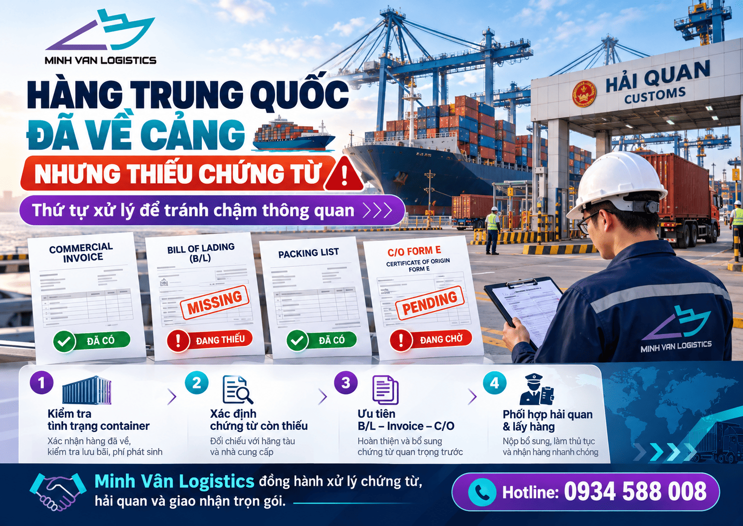 Hàng Trung Quốc Đã Về Cảng Nhưng Thiếu Chứng Từ