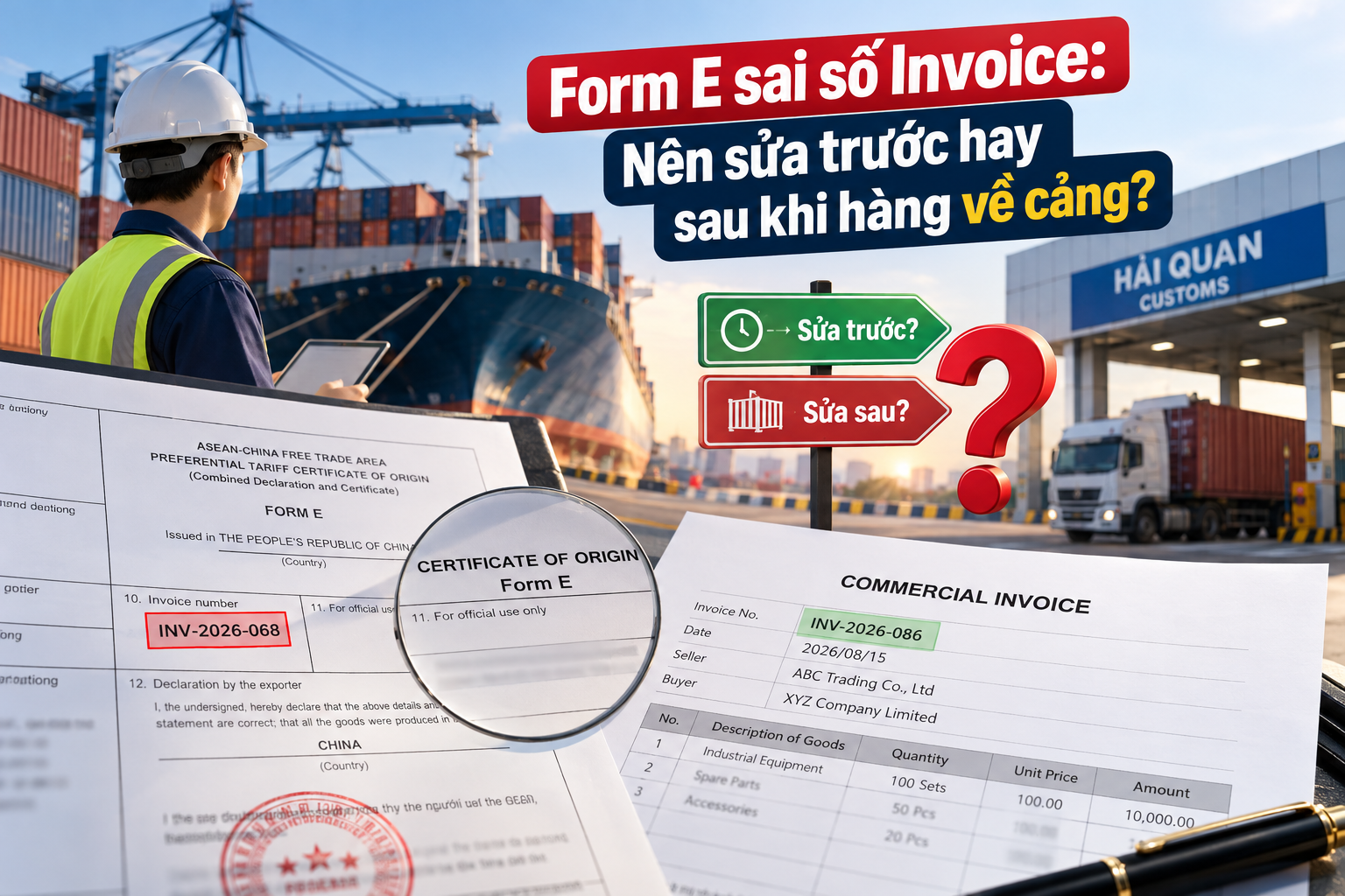 Form E Sai Số Invoice