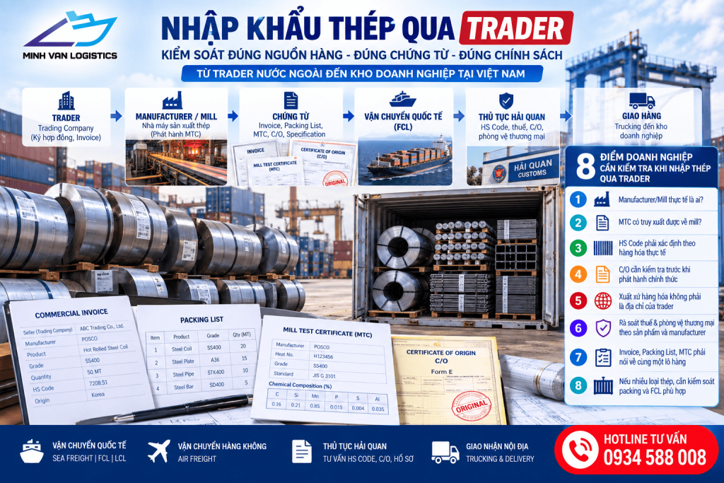 Nhập Khẩu Thép Qua Trader:
