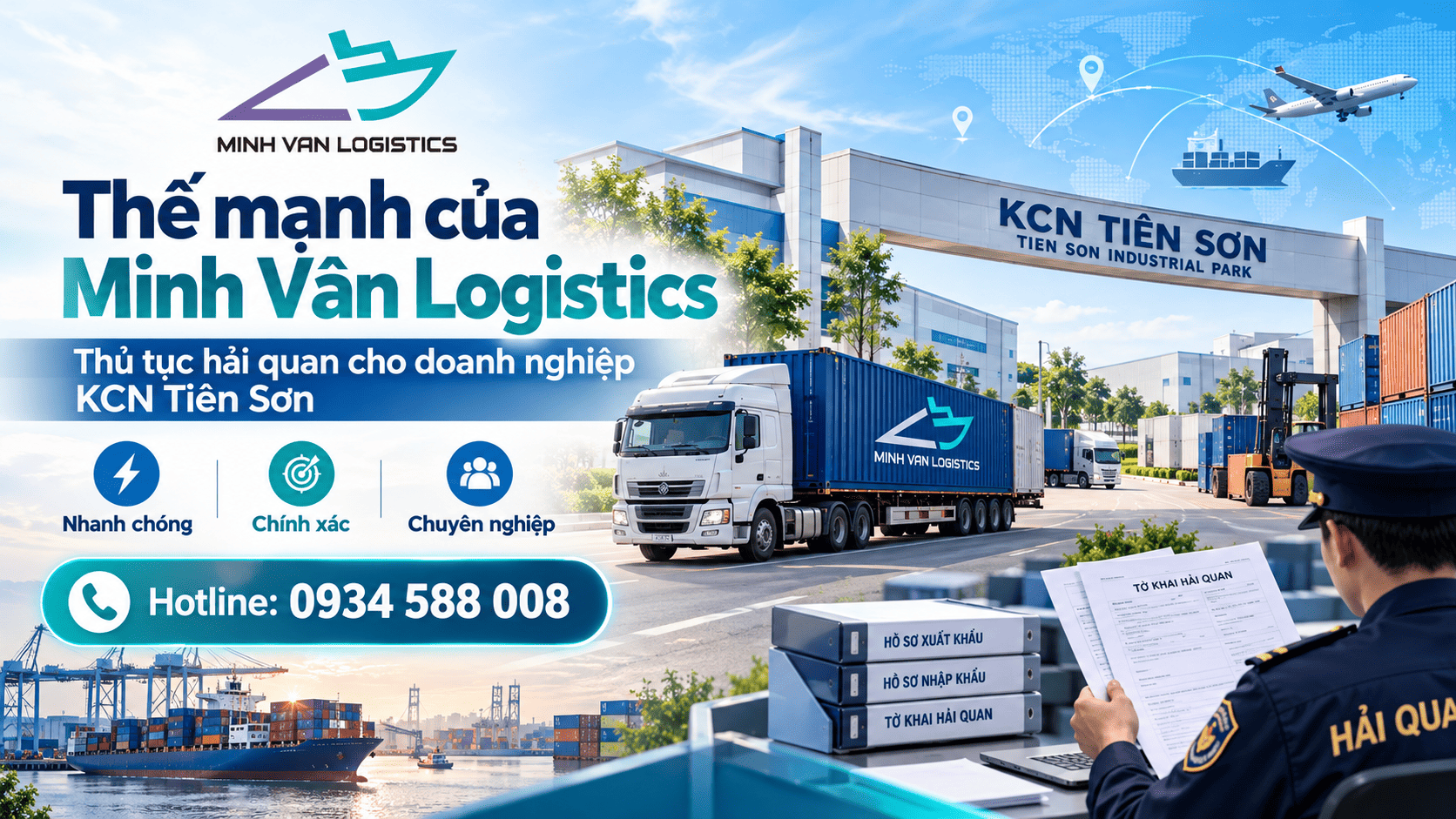 Thế mạnh của Minh Vân Logistics: thủ tục hải quan cho doanh nghiệp KCN Tiên Sơn