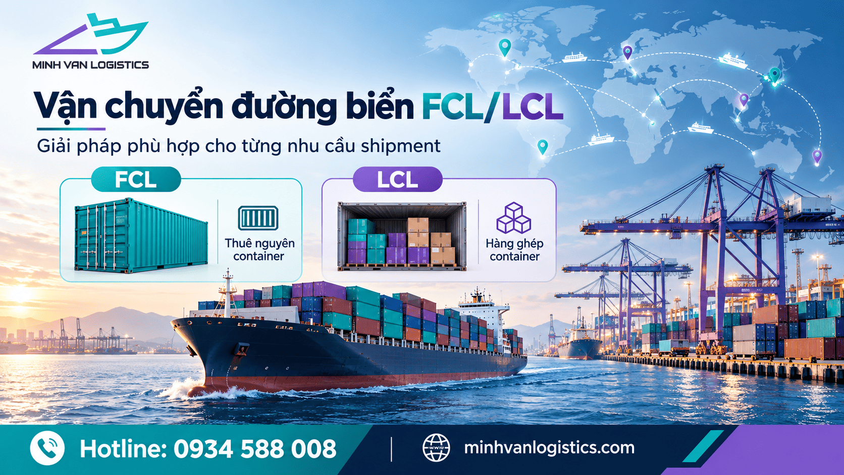 Vận chuyển đường biển FCL/LCLVận chuyển đường biển FCL/LCL
