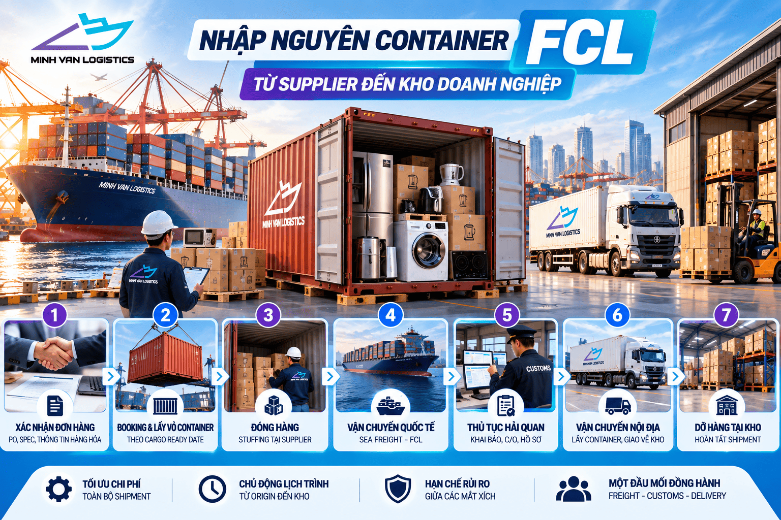 Khi doanh nghiệp bắt đầu nhập nguyên container FCL