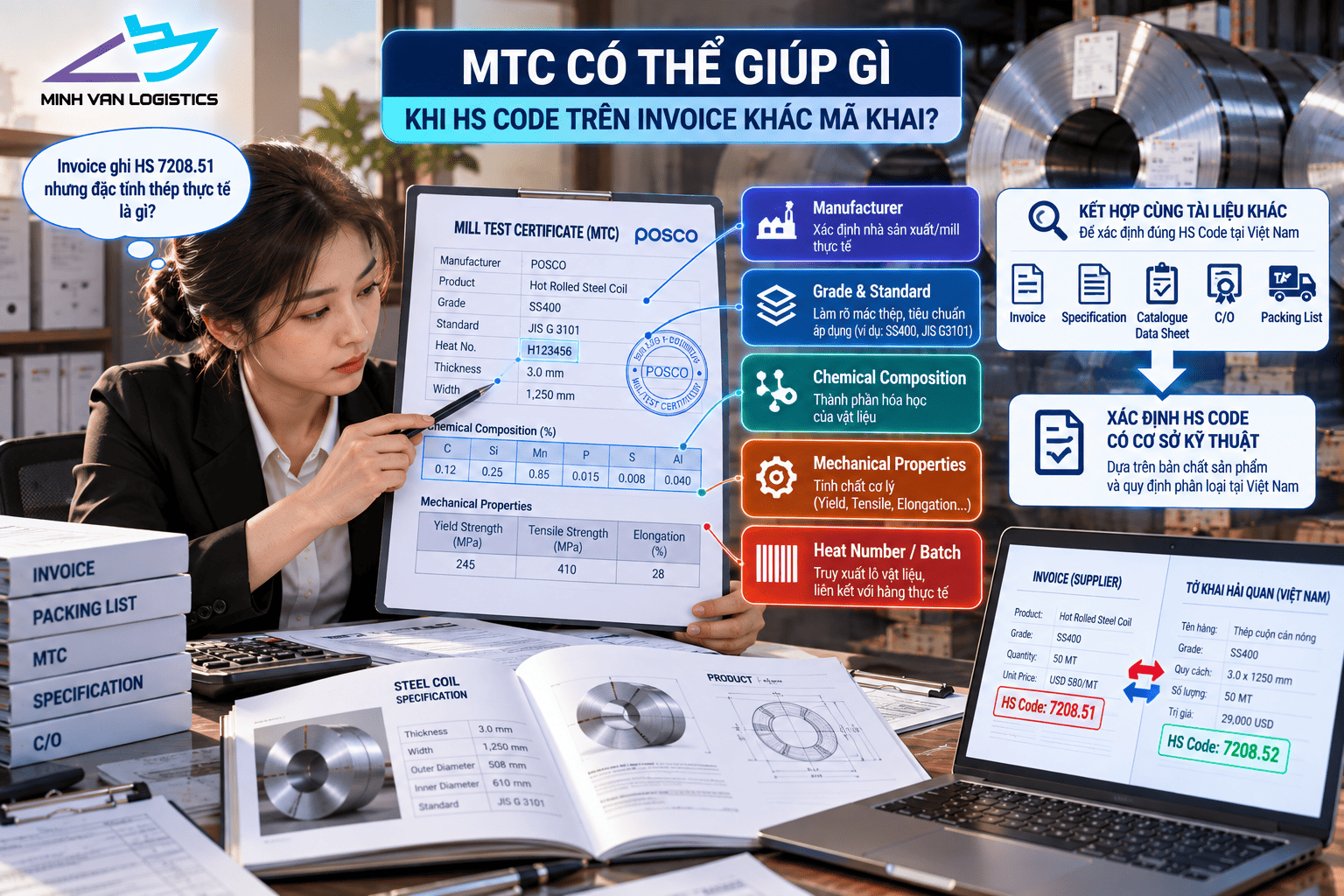 MTC có thể giúp gì khi HS Code trên Invoice khác mã khai?