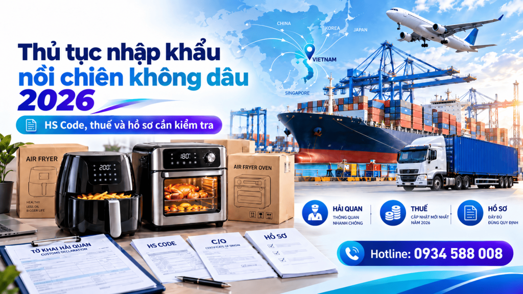Thủ tục nhập khẩu nồi chiên không dầu