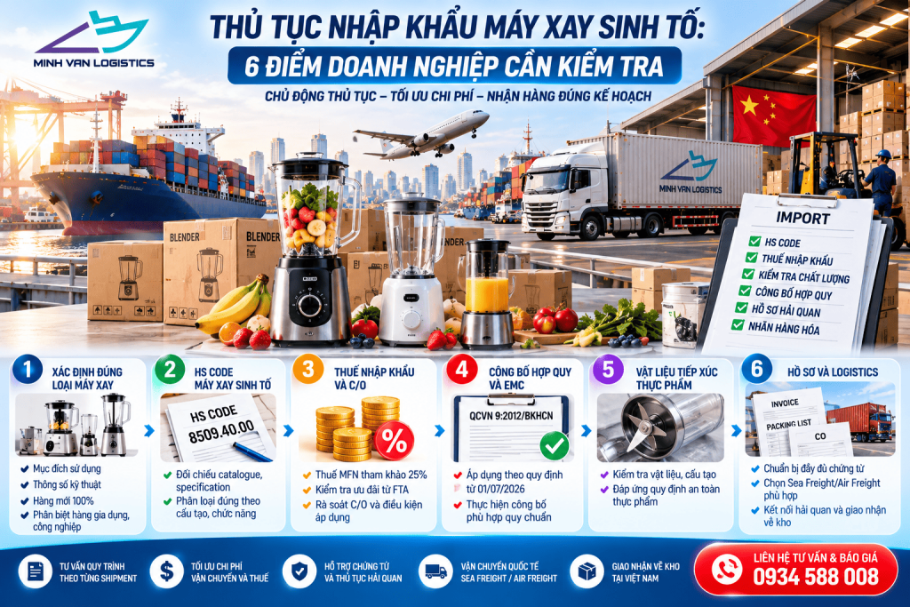 Thủ Tục Nhập Khẩu Máy Xay Sinh Tố