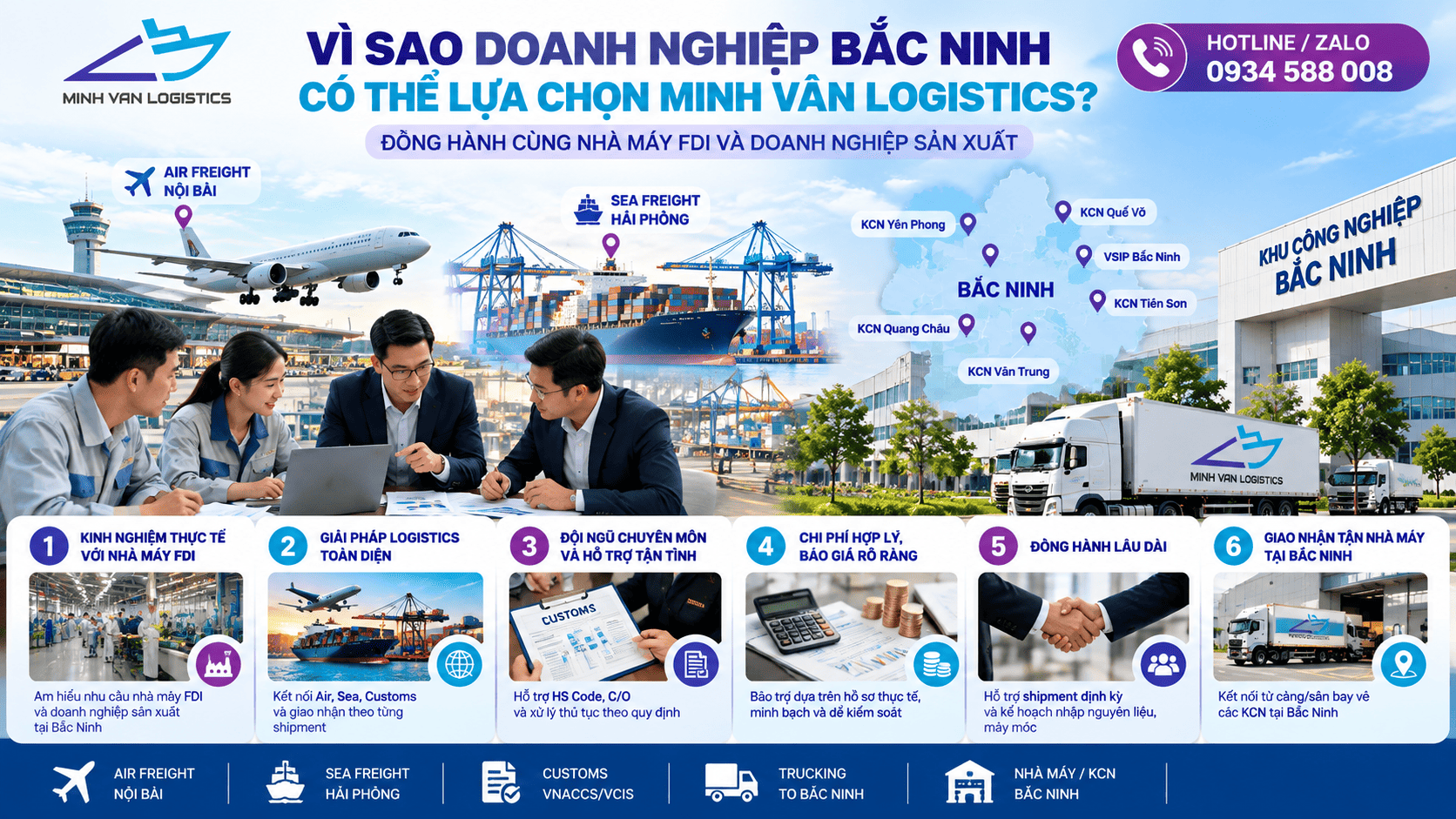 Vì sao doanh nghiệp Bắc Ninh có thể lựa chọn Minh Vân Logistics?