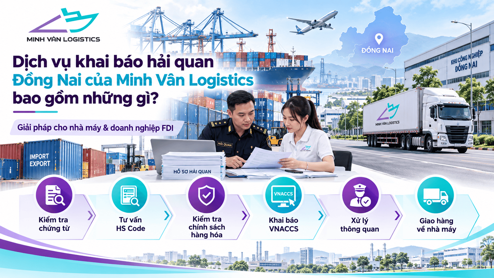 Dịch vụ khai báo hải quan Đồng Nai của Minh Vân Logistics bao gồm những gì?