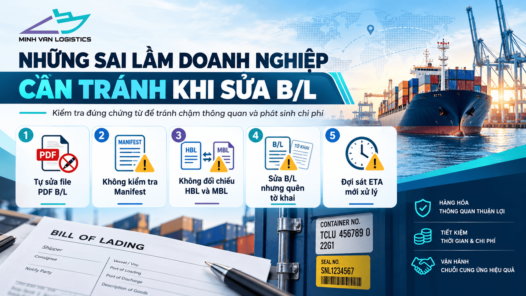 Những sai lầm doanh nghiệp cần tránh khi sửa B/L
