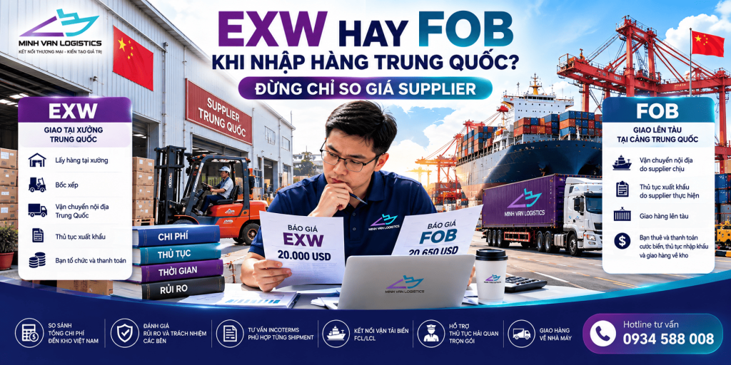 EXW Hay FOB Khi Nhập Hàng Trung Quốc