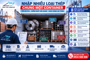 Nhập Nhiều Loại Thép Chung Một Container