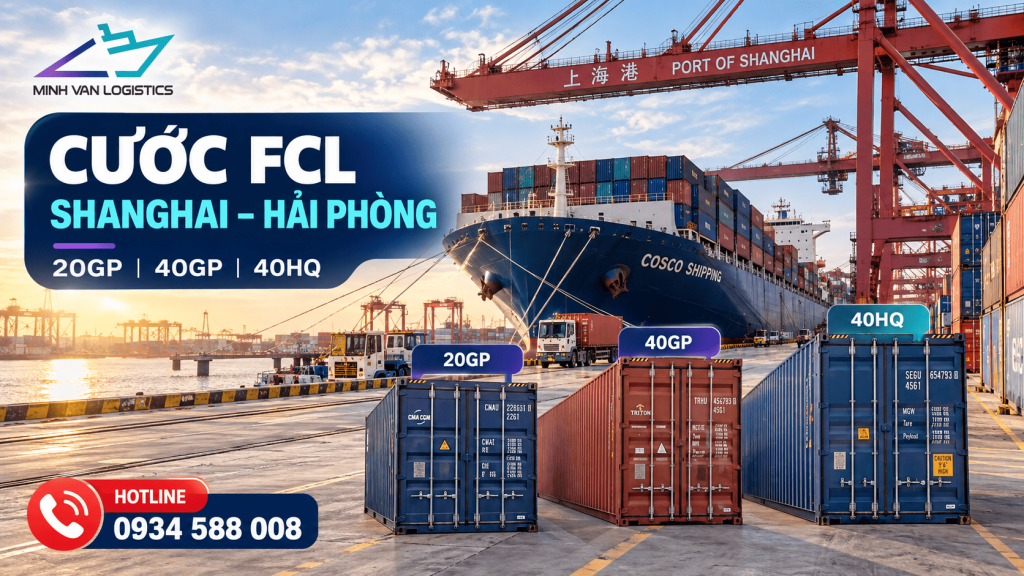 cước FCL Shanghai Hải Phòng