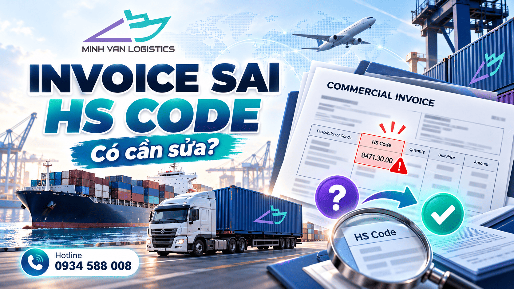 Invoice sai HS Code hàng nhập khẩu